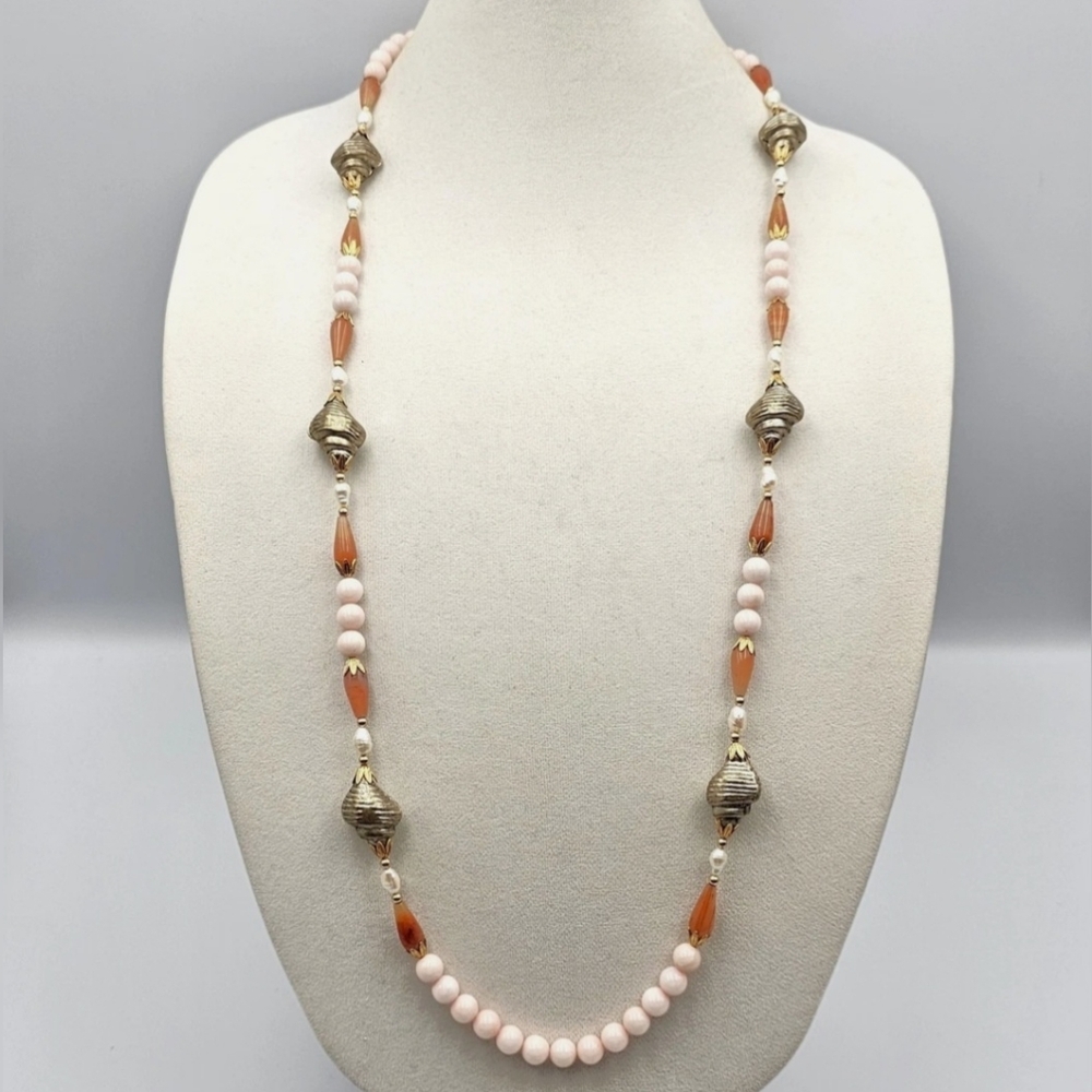 High End VINTAGE Quartz, Agate, Pearl, Coin Silver // Saks Fifth Ave NOS // NWT